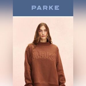 Parke NWT Mocha Mockneck Sweatshirt